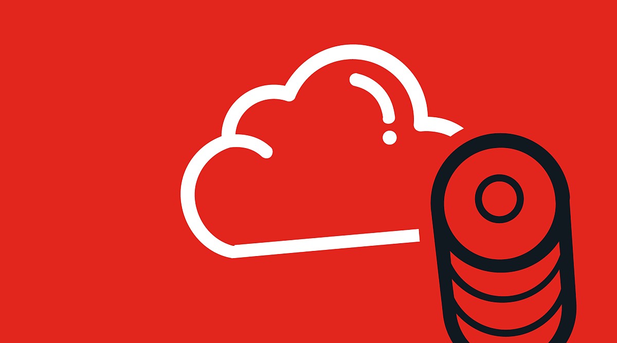 Graphic of a cloud and data server