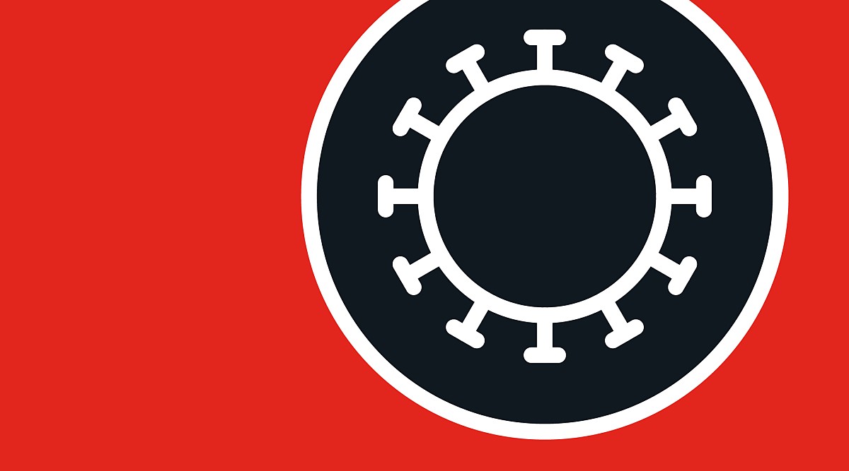 Graphic of a computer virus
