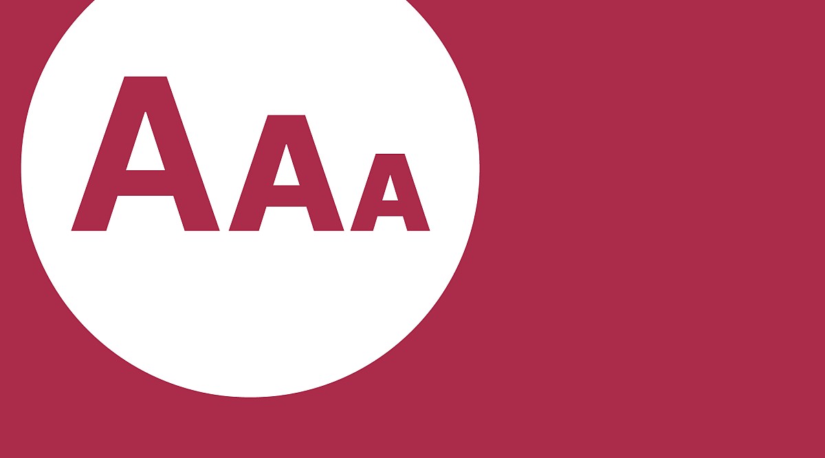 Graphic of text size symbol