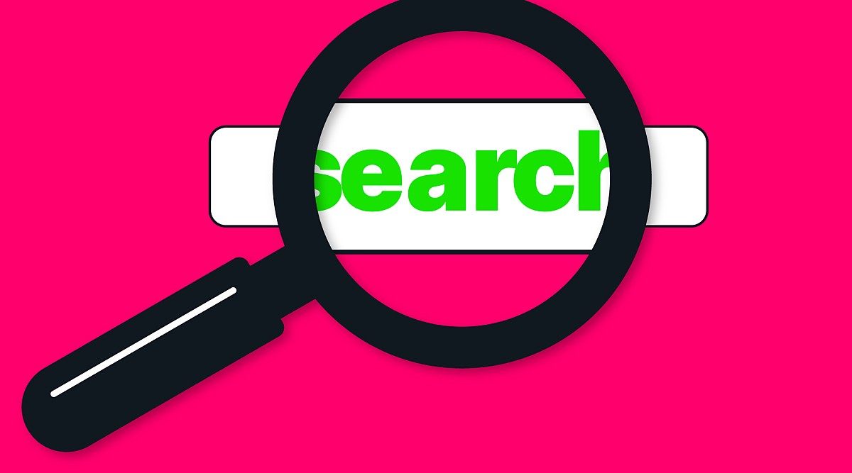 Graphic of a search field with magnifying glass