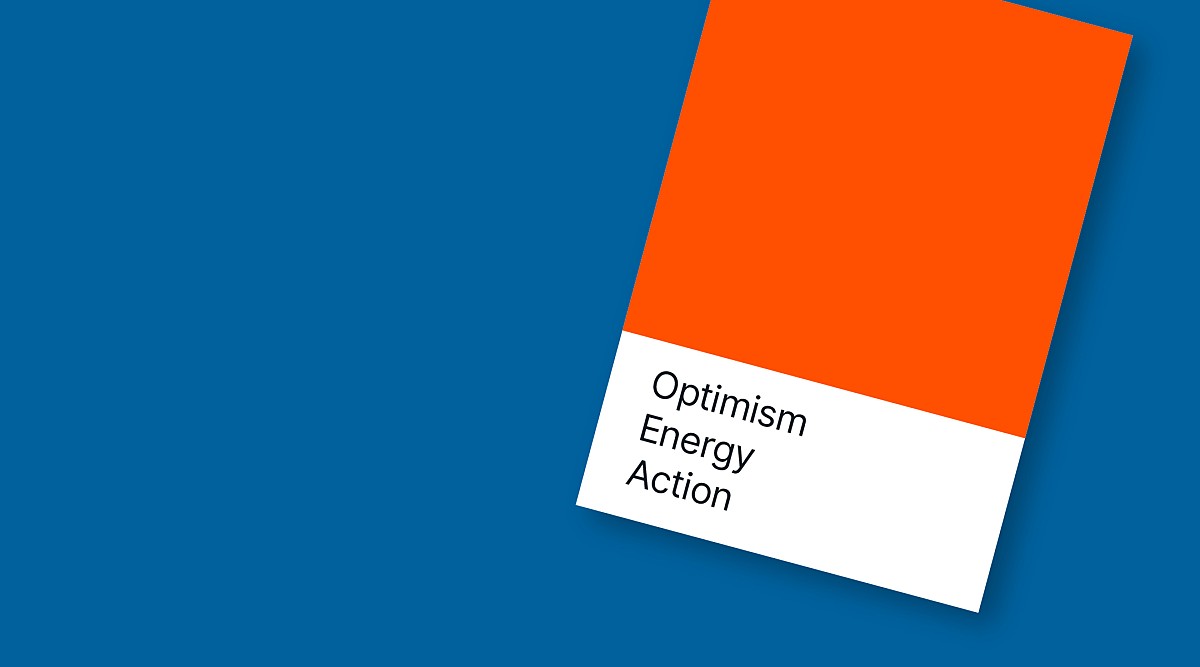 Image of an orange colour swatch associated with Optimism, Energy, and Action