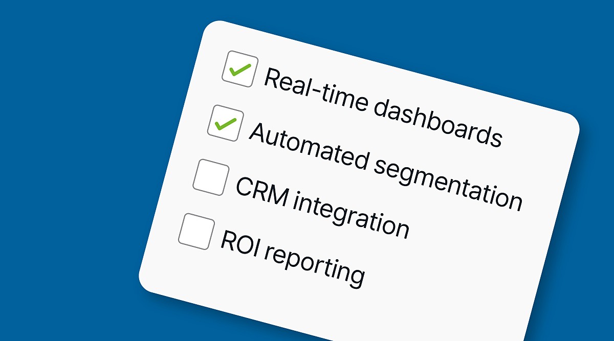 Graphic showing the conversions dashboard checklist