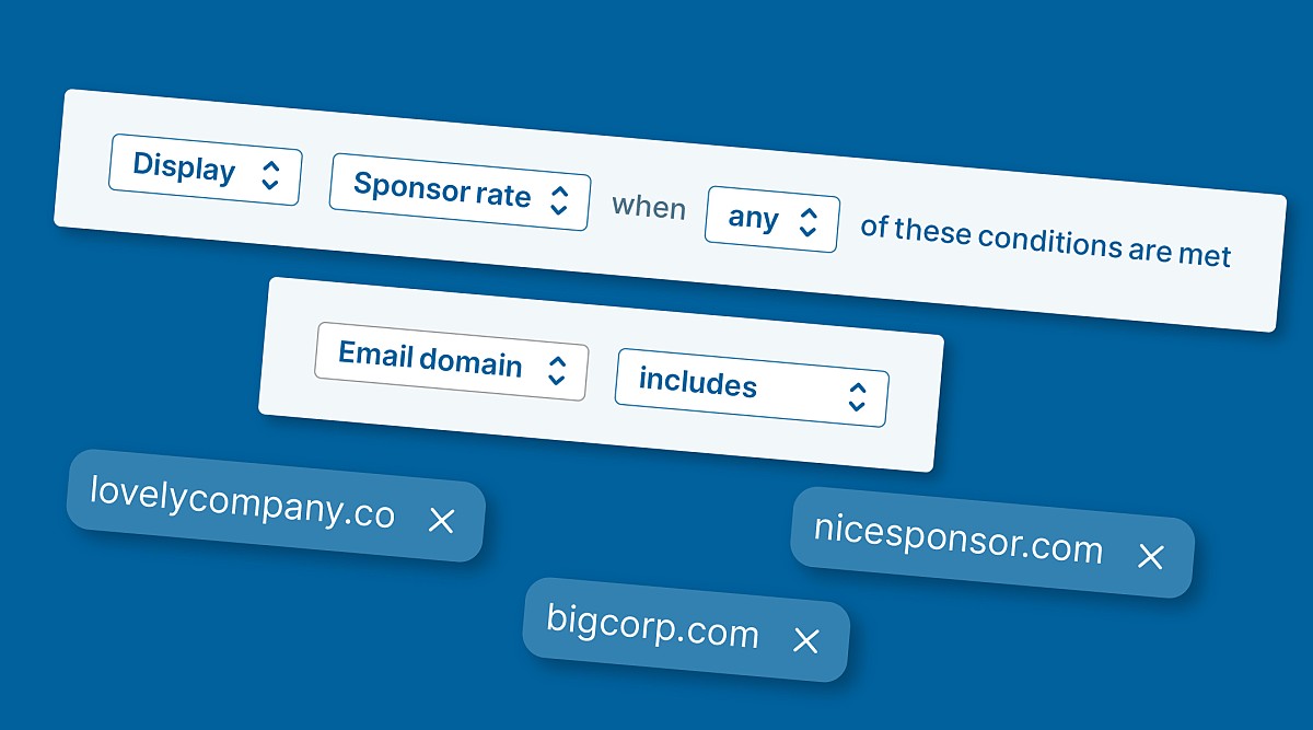 Graphic of conditional logic matching ticket type to registrant