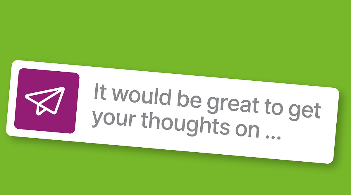 Graphic of a message notification
